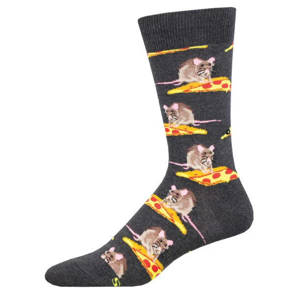 sock with smooth texture-  You Wanna Pizza Me? Men’s Crew