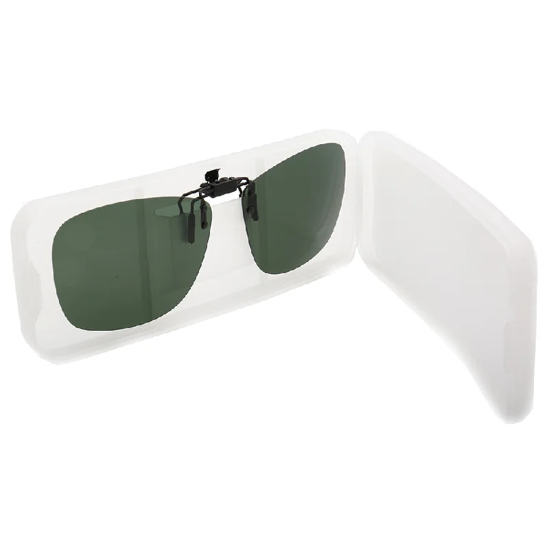 sunglasses for collectors-Clip On Flip Up Polarized Sunglasses | Square Lenses w/ UV Protection