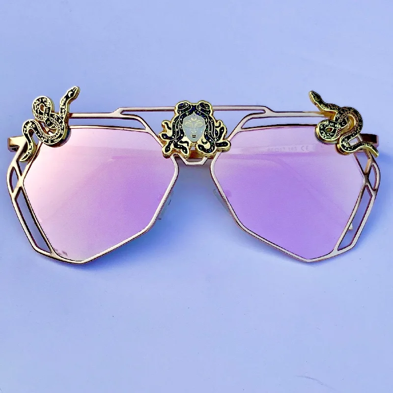 sunglasses with oversized lenses-Medusa Jewelry Sunglasses