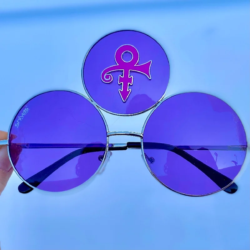 sunglasses with mirrored lenses-Prince Three Eyed Sunglasses