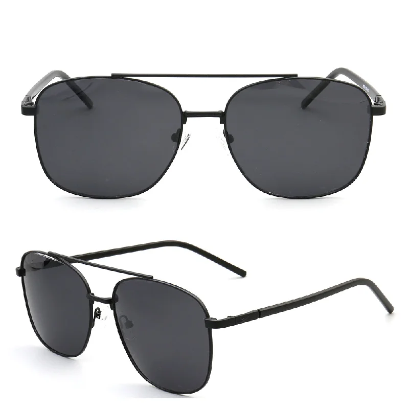 sunglasses for street style-Travis | Polarized Sunglasses w/ Classic Square Design | Thin Lightweight Metal Frame