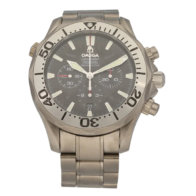 watch with bold appeal-  Omega Seamaster Admirals Cup 41mm Titanium Watch