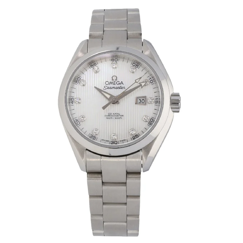 watch with sharp charm-  Omega Seamaster Aqua Terra 34mm Stainless Steel Watch