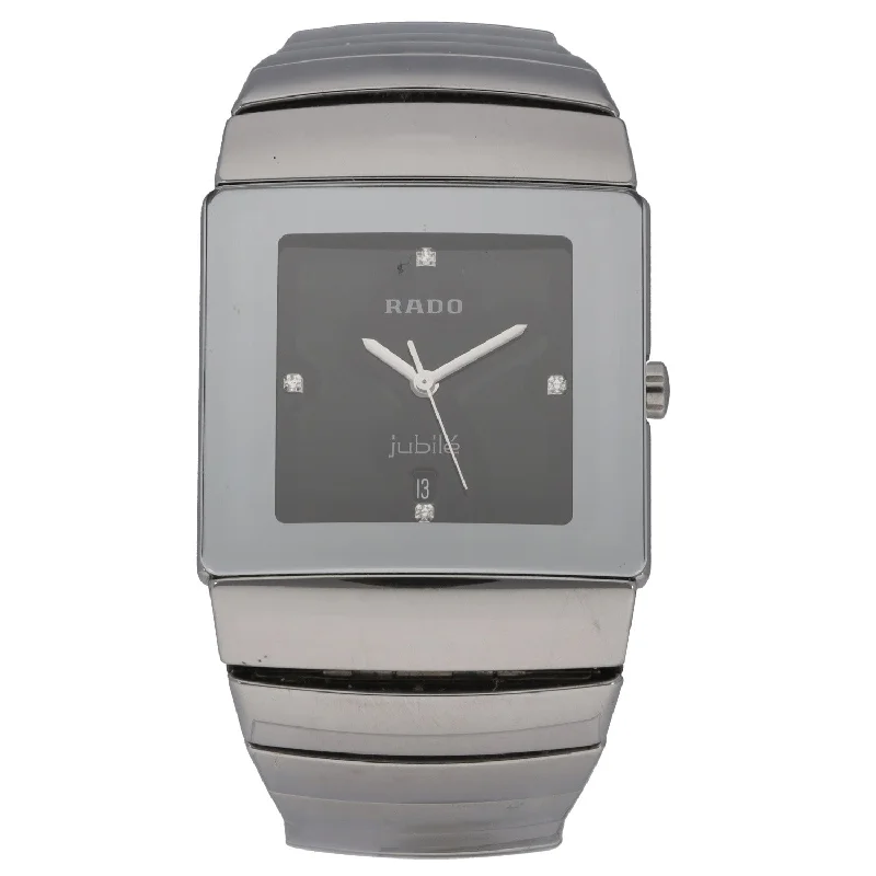 watch with smooth bezel-  Rado Diastar 152.0432.3 31mm Ceramic Watch