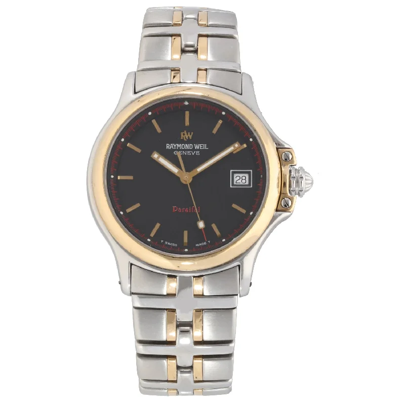 watch with ceramic bezel-  Raymond Weil Parsifal 9090 36mm Bi-Colour Watch