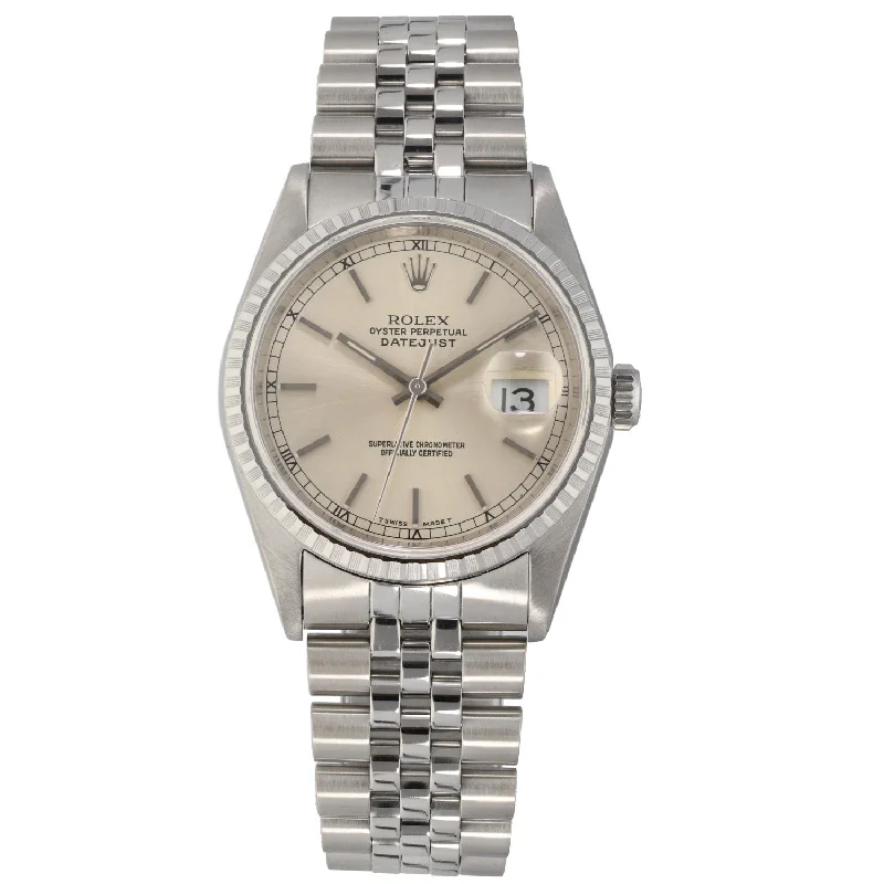 watch with heart rate monitor-  Rolex Datejust 16220 36mm Stainless Steel Watch