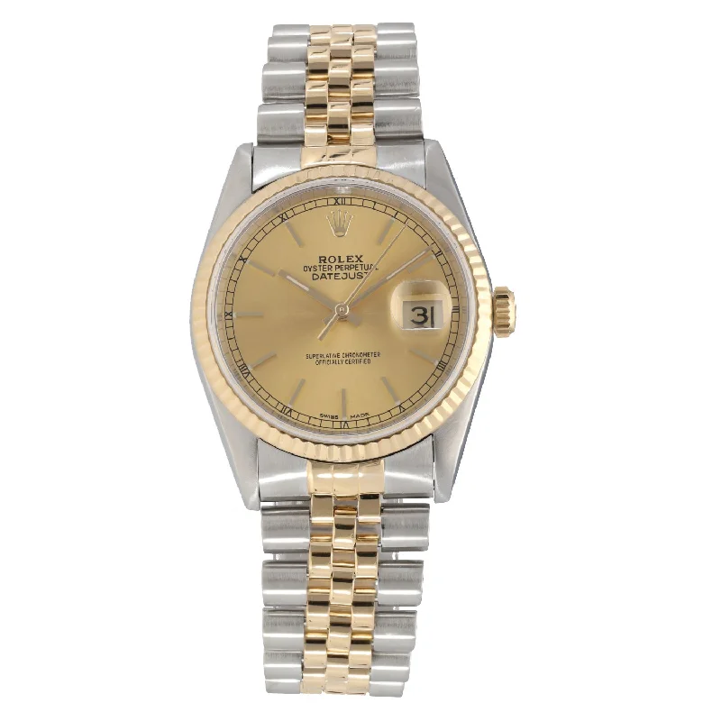 watch for sleek wrists-  Rolex Datejust 16233 36mm Bi-Colour Watch