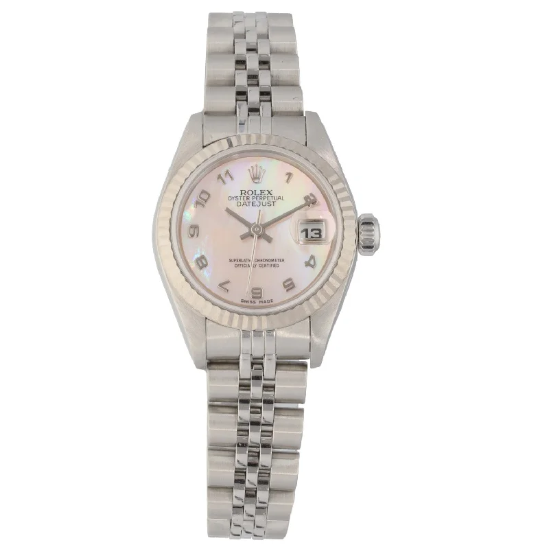 watch with textured dial-  Rolex Lady Datejust 79174 26mm Stainless Steel Watch