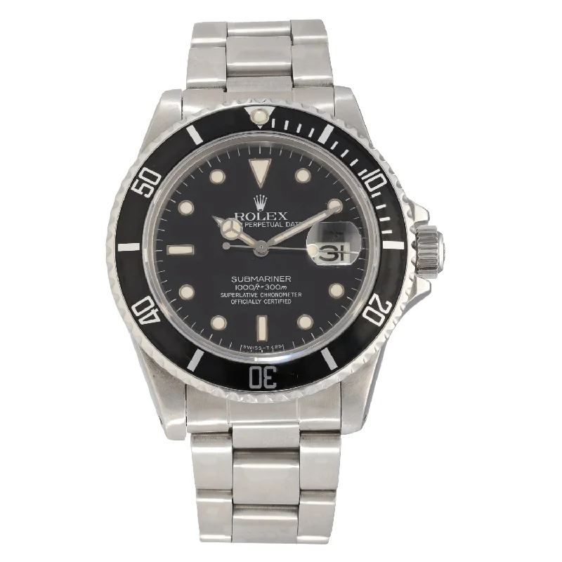 watch with comfortable fit-  Rolex Submariner 16800 40mm Stainless Steel Mens Watch